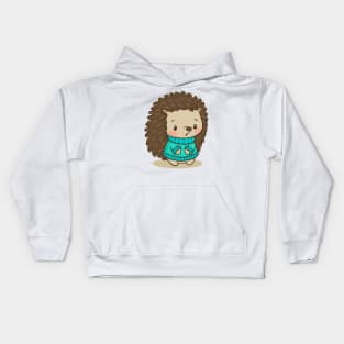 Winter Hedgehog Kids Hoodie